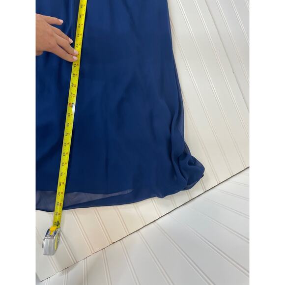 NWT Alex Evenings Bridesmaid Dress Navy Blue Jeweled Embroidered Size 16 - Picture 8 of 11